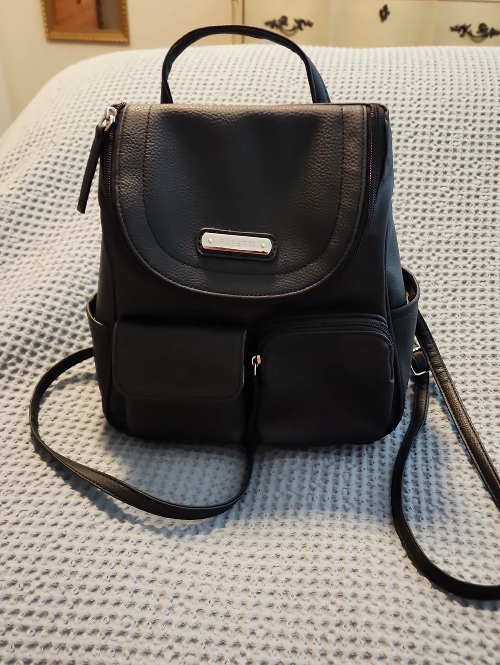 Rosetti Black Women's Backpack Purse - NWOT